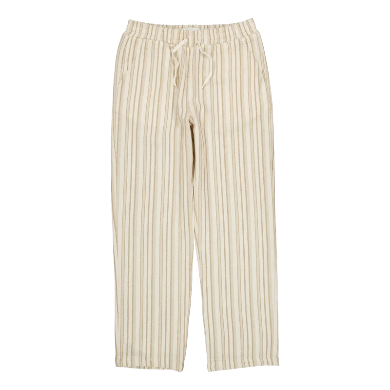 Houston Stripe Cotton Pants Ivory/lichen Green