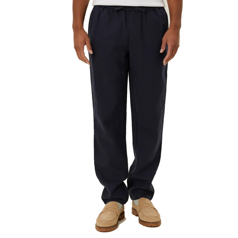 Patrick Linen Pants Dark Navy