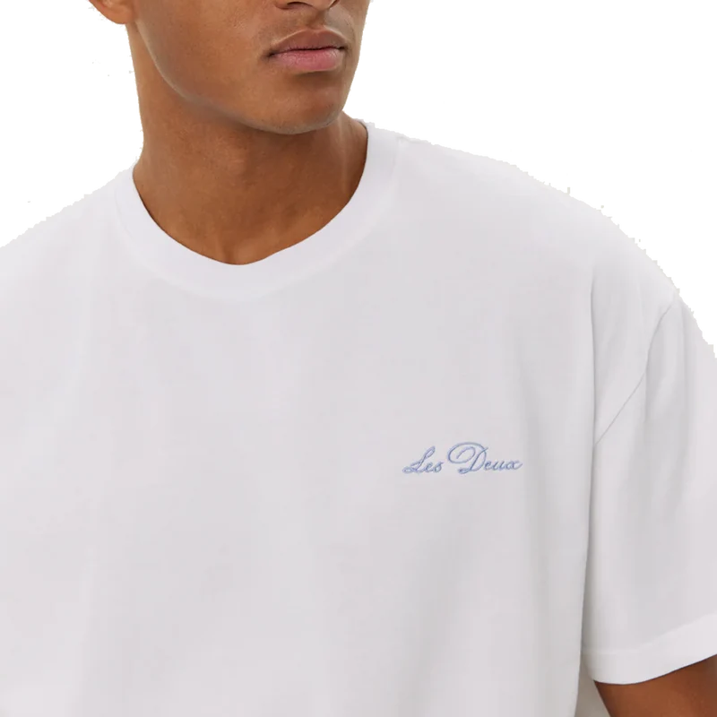 Crew T-shirt White/xenon Blue