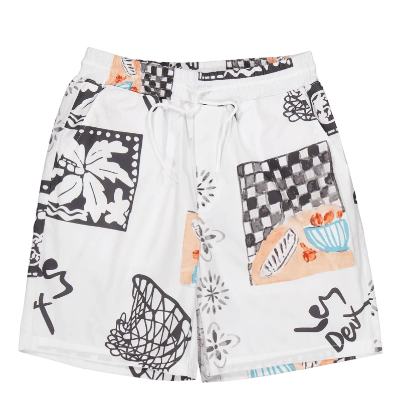 Otto Aop Shorts Light Ivory