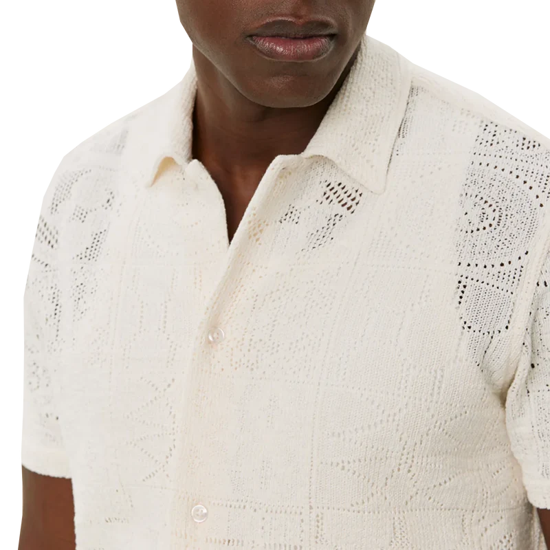 Hector Lace Ss Shirt Ivory