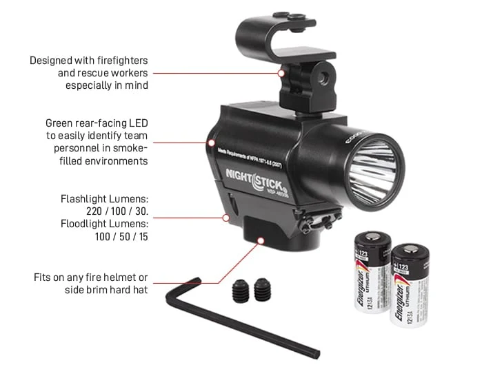 NIGHTSTICK Helmet Mounted Dual Light, Black