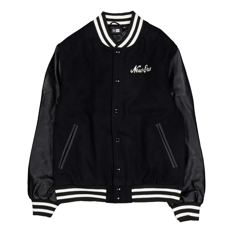 Ne Varsity Jacket Newera Blkwhi