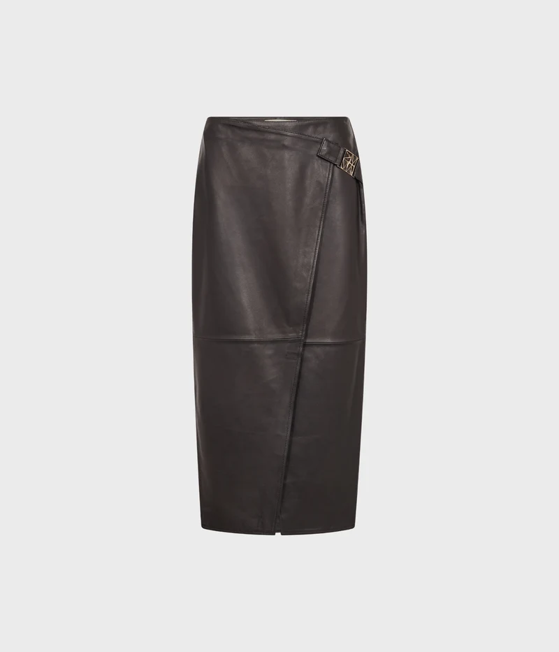 Mmvela Leather Skirt (801 Black)