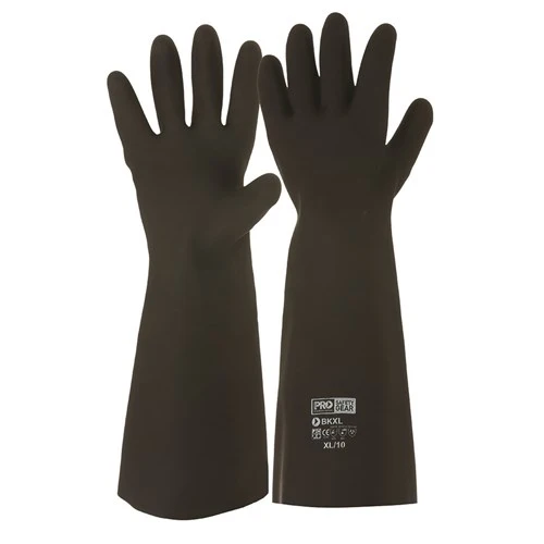 Black Knight 46cm Latex Gauntlet Length 45cm