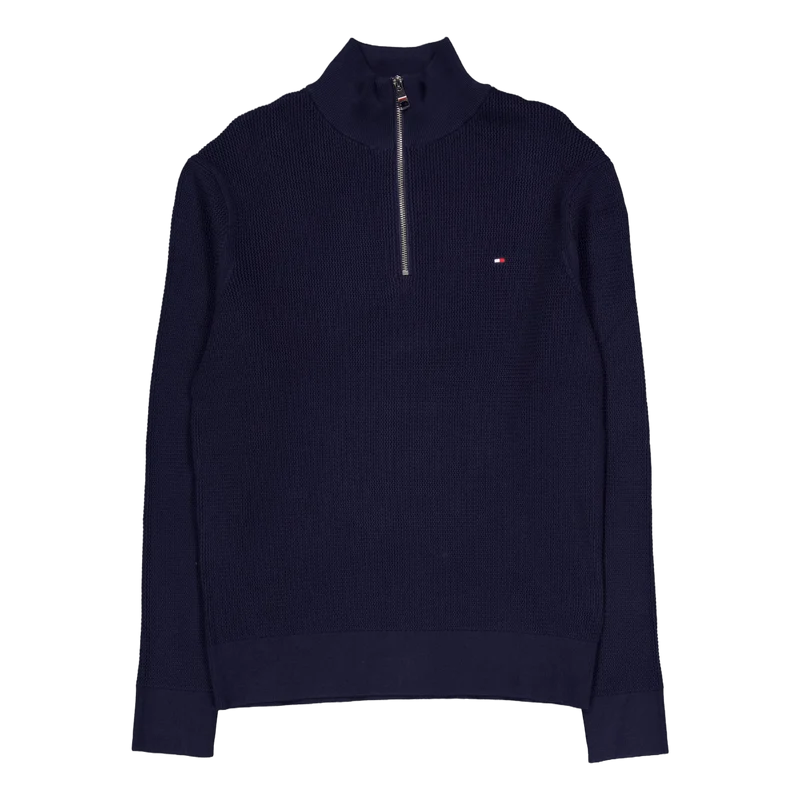 Racking Structure Zip Mock Blue