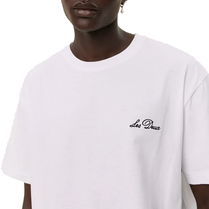 Crew T-shirt White/black