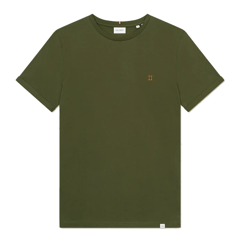 Nørregaard T-shirt - Seasonal Chive Green/orange