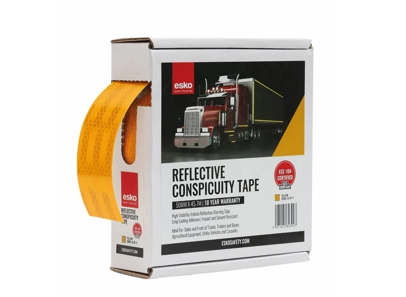 ESKO premium Conspicuity Tape, ECE 104 certified, Yellow, 50mm x 45.72m