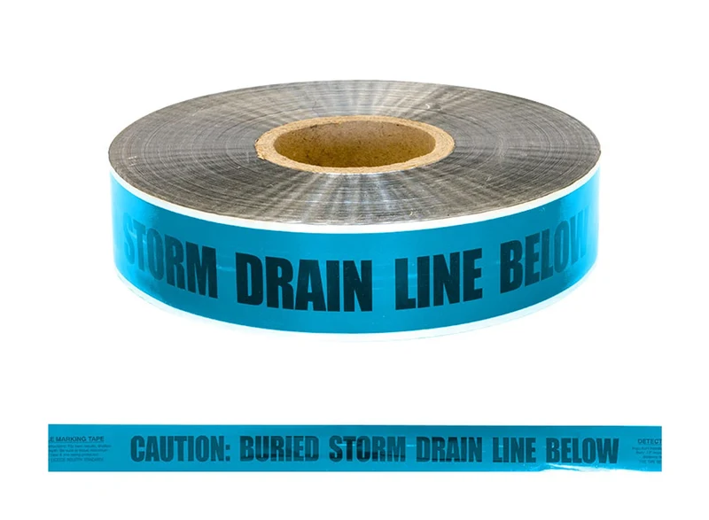 Foil Detectable "Buried Storm Water Drain" 50mm x 304 metre roll
