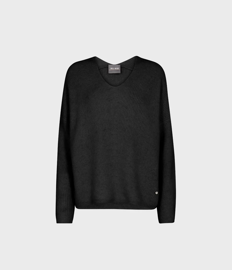 Mmthora V-Neck Knit. (801 Black)