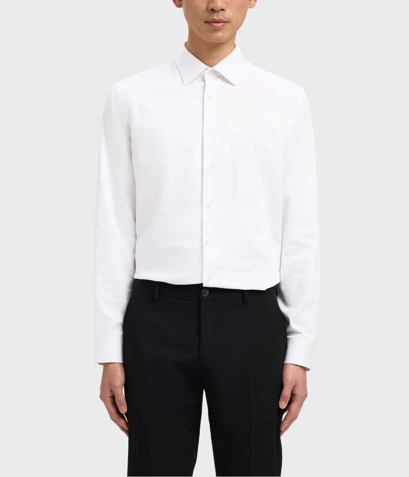 Slhslim-Performance Shirt Ls Noos. (Bright White)