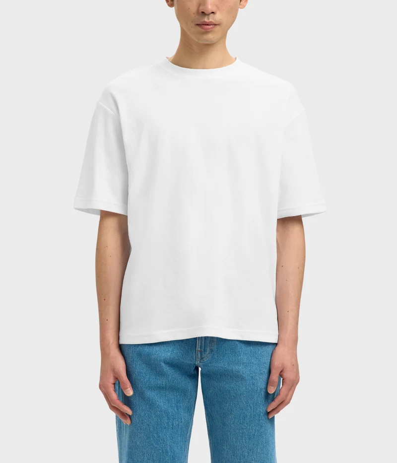 Slhlooseoscar Ss O-Neck Tee Noos. (Bright White)