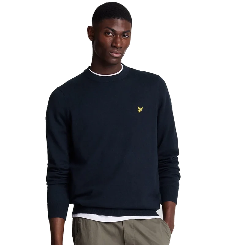 Cotton Merino Crew Neck Jumper Z271 Dark Navy
