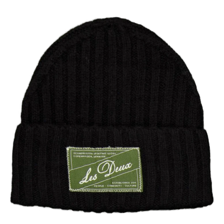 Wells Wool Beanie Black