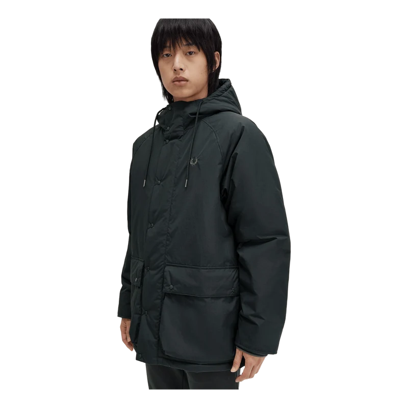 Padded Zip Through Jkt Q20 Night Green
