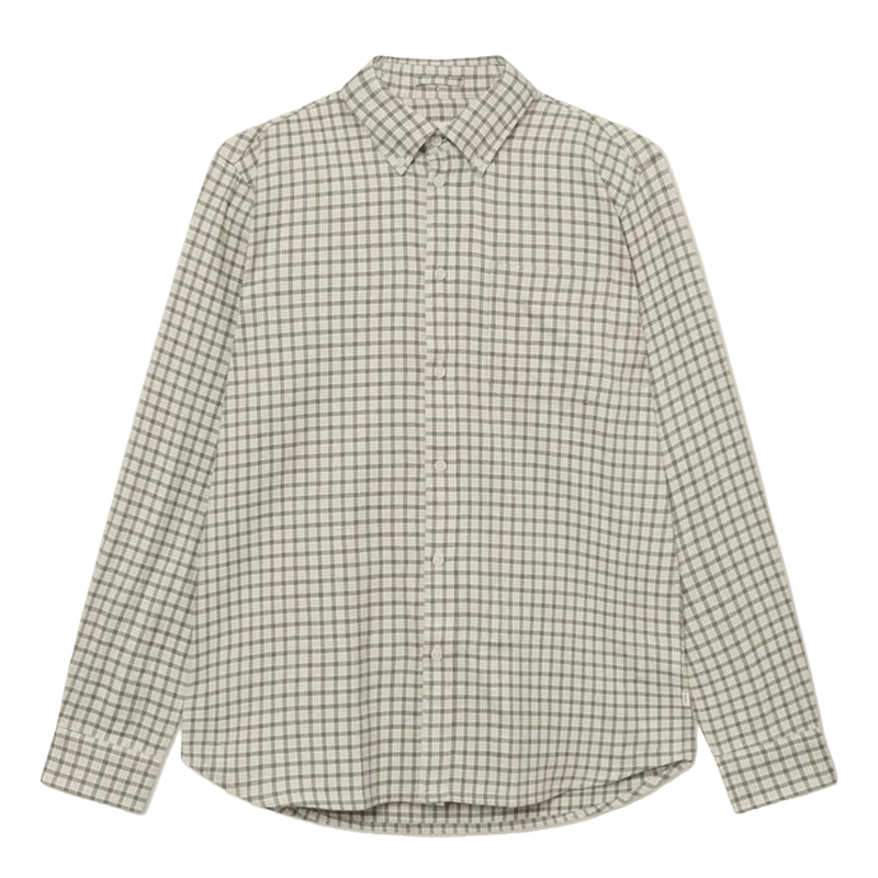 Kent Check Shirt 2.0 Ivory/light Grey Melange