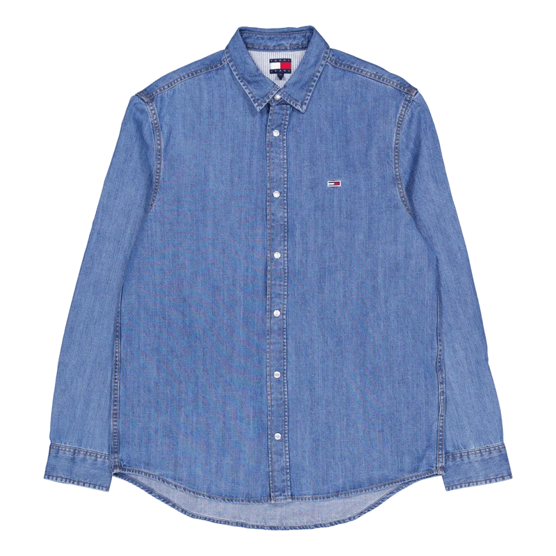 Rglr Fit Shirt Mid Blue Denim