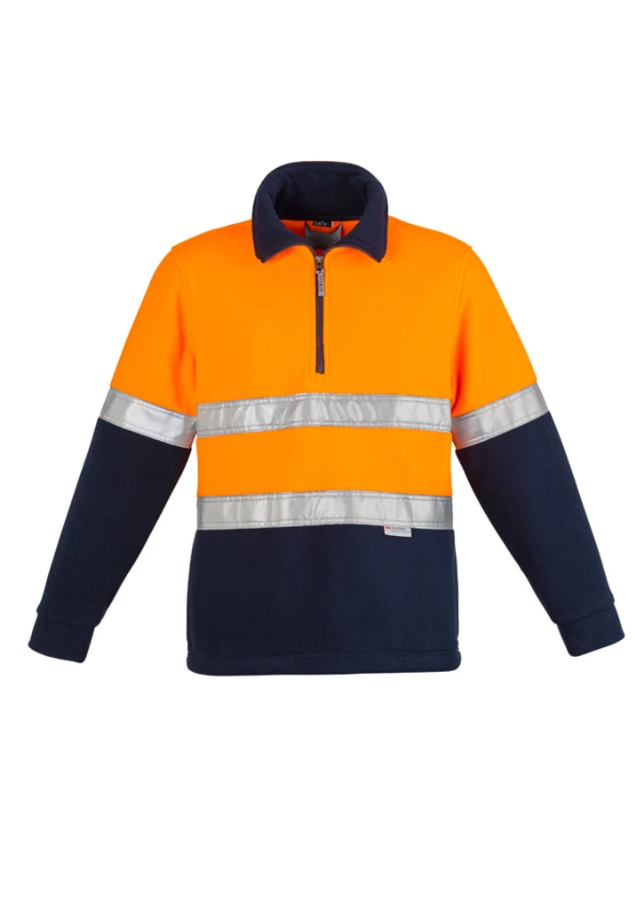 Syzmik Mens Hi Vis Zip Polar Fleece Pullover - Hoop Taped
