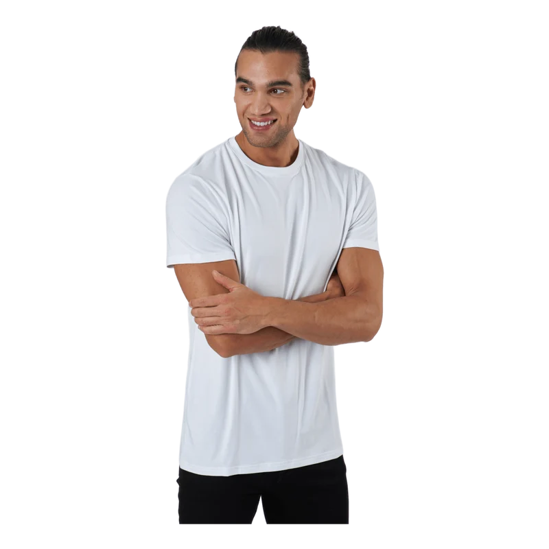 R-neck Tee Bamboo White