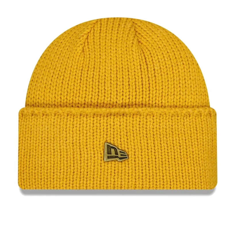 Yellow Wide Cuff Knit Beanie