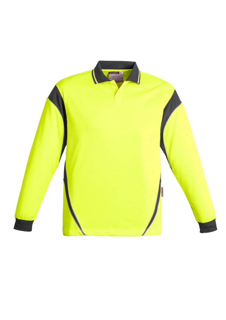 Syzmik Mens Hi Vis Aztec L/S Polo