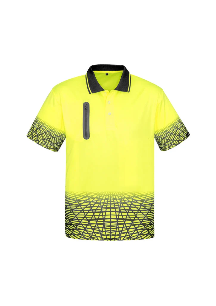 Syzmik Mens Hi Vis Tracks Polo
