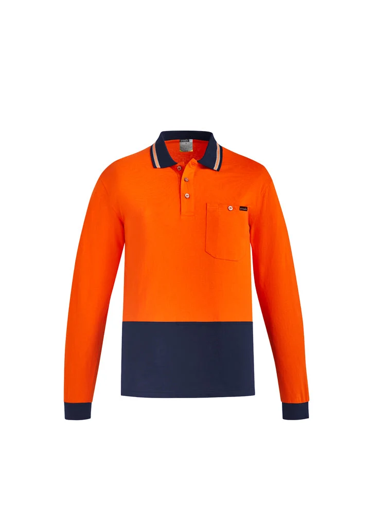 Syzmik Mens Hi Vis Cotton L/S Polo