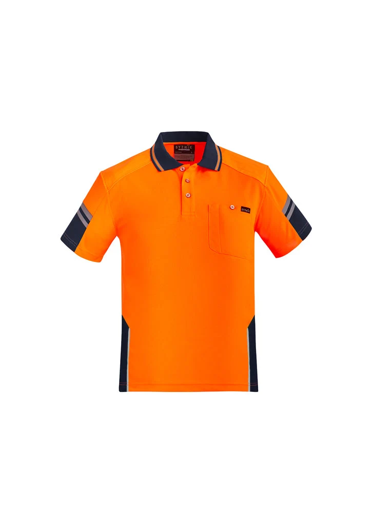 Syzmik Mens Hi Vis Reinforced Squad S/S Polo