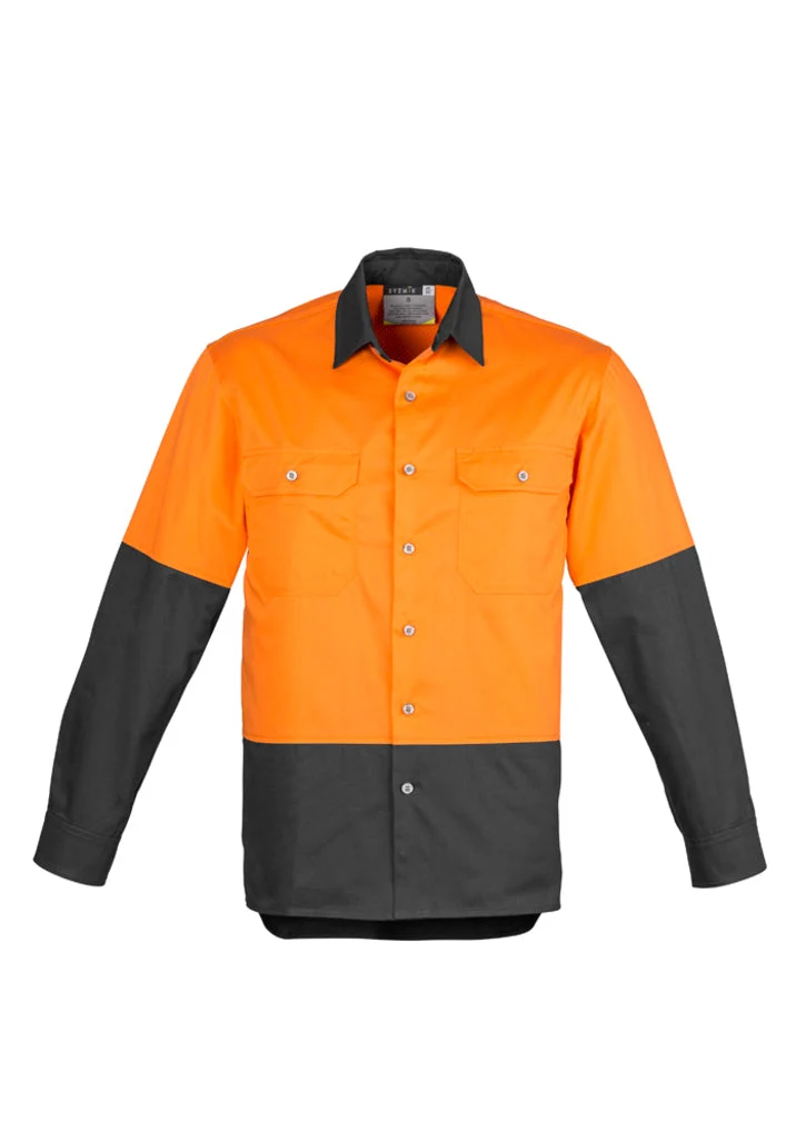 Syzmik Mens Hi Vis Industrial L/S Shirt