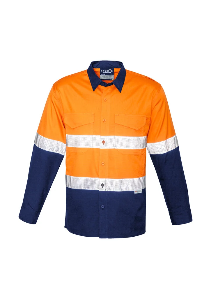 Syzmik Mens Rugged Cooling Hi Vis Taped L/S Shirt