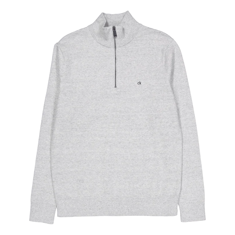 Waffle Texture Q-zip Grey