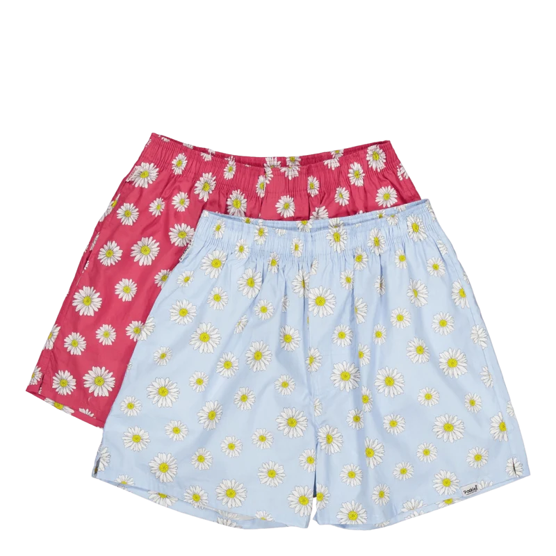 2-pack - Flowers Boxers 400 Blue