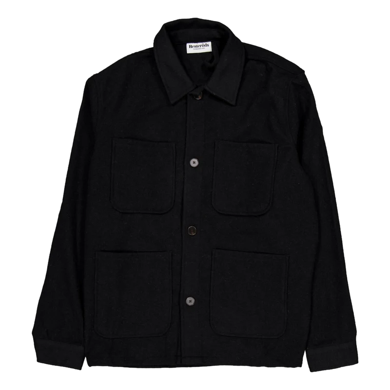 Wool Overshirt Black