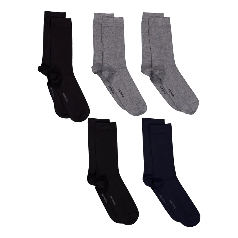 Socks Bamboo 5-pack Black/grey Melange/navy