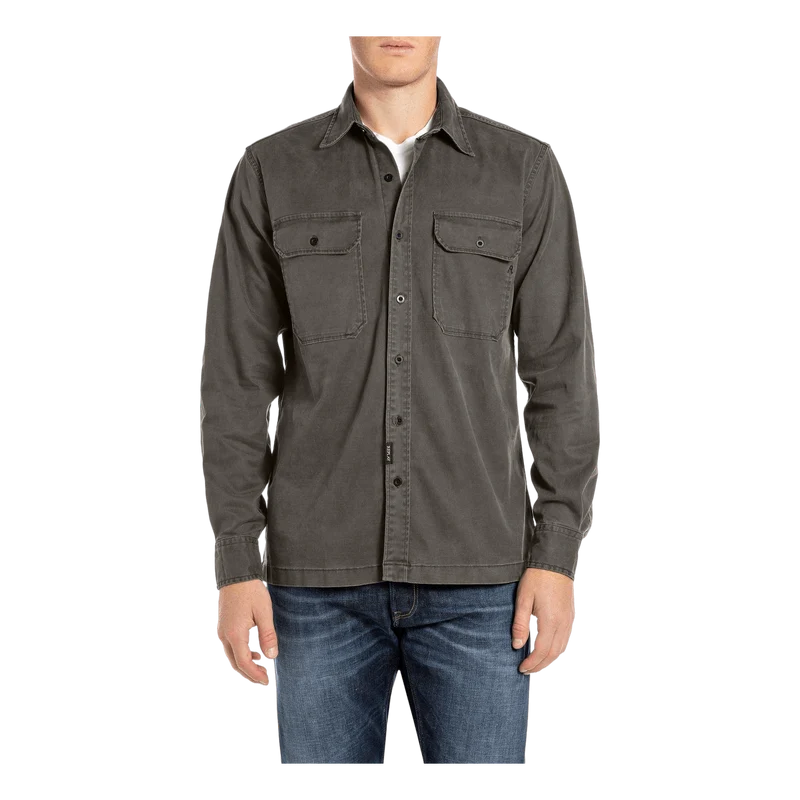 Washed Shirt 935 Dark Olive