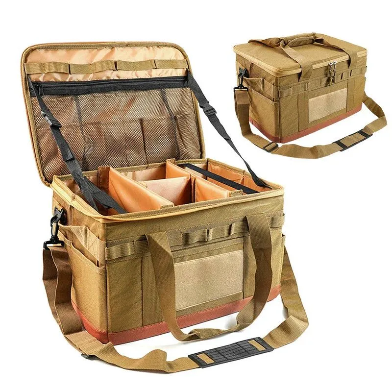 30L Camping Organiser Storage Bag Khaki