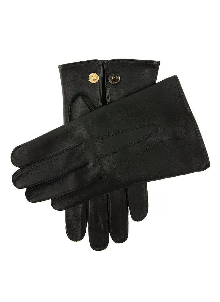 Black Dents Mens Classic Sandhurst Unlined Leather Gloves