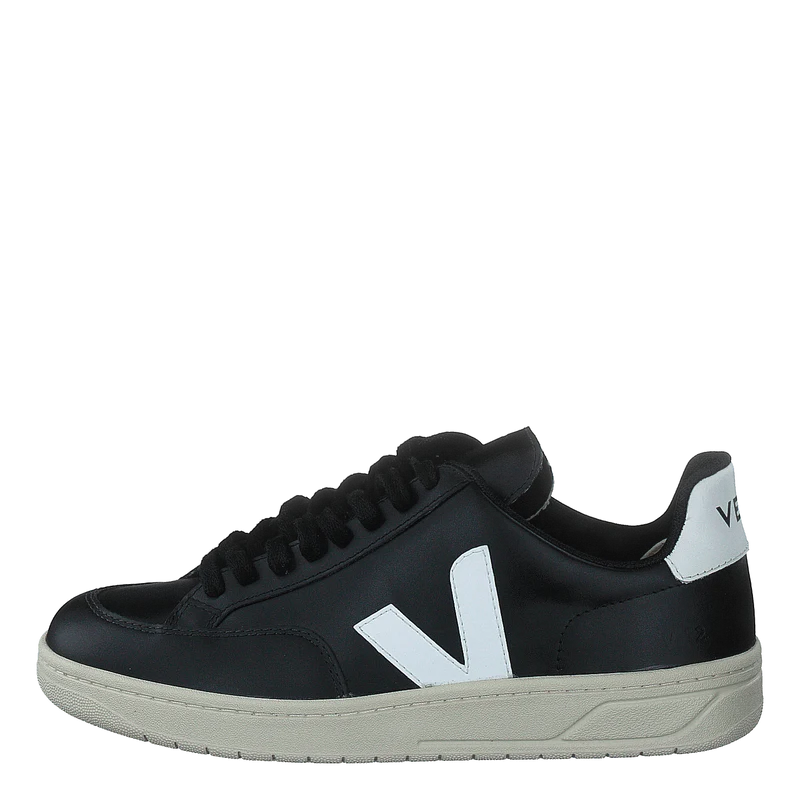 V-12 Leather Black_white Black White