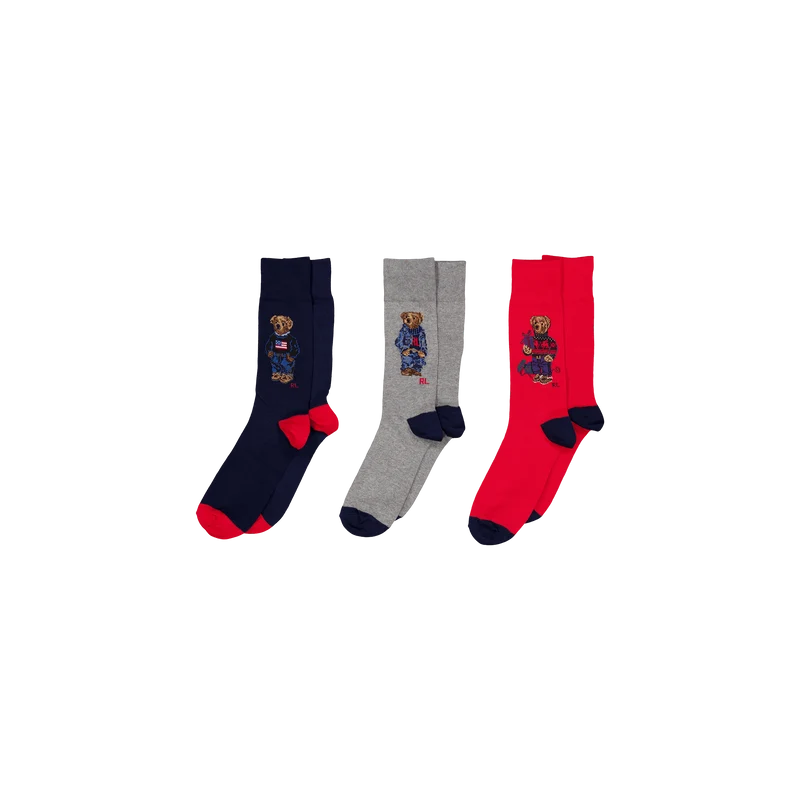 Polo Ralph Lauren 4-pack Giftbox Bear Socks 001 Gb 3 Bears