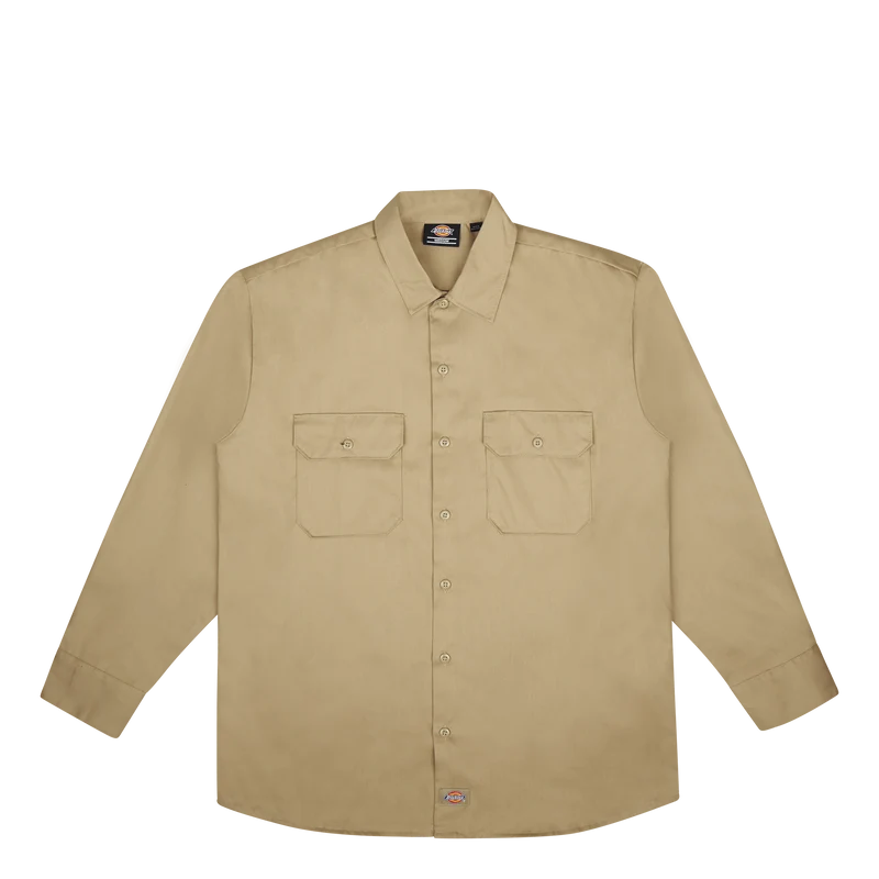 Dickies Long Sleeve Work Shirt Khaki