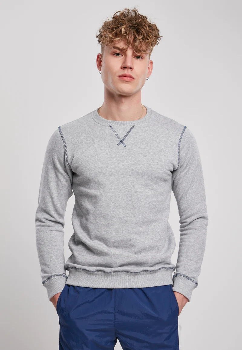 UC Organic Contrast Flatlock Stitched Crew