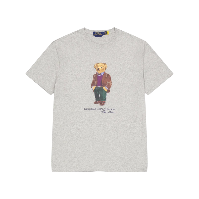 Polo Ralph Lauren Graphic T-shirt 025 Fa23 Andover Hthr Hrtg Bea