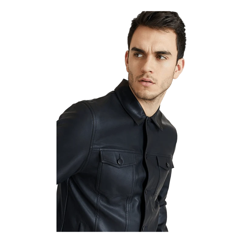 Trucker Jacket Fake Leather