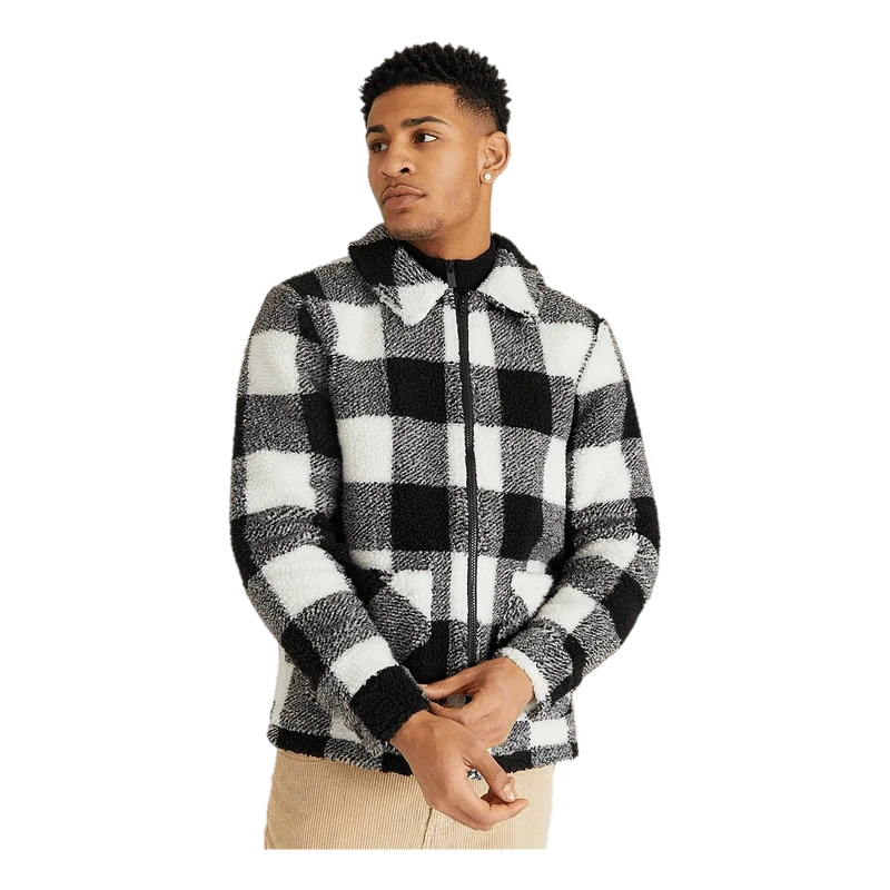 Check Heavy Pile Jacket Check