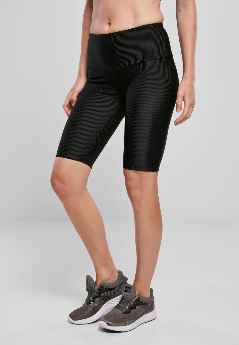 UC High Waist Shiny Rib Cycle Shorts