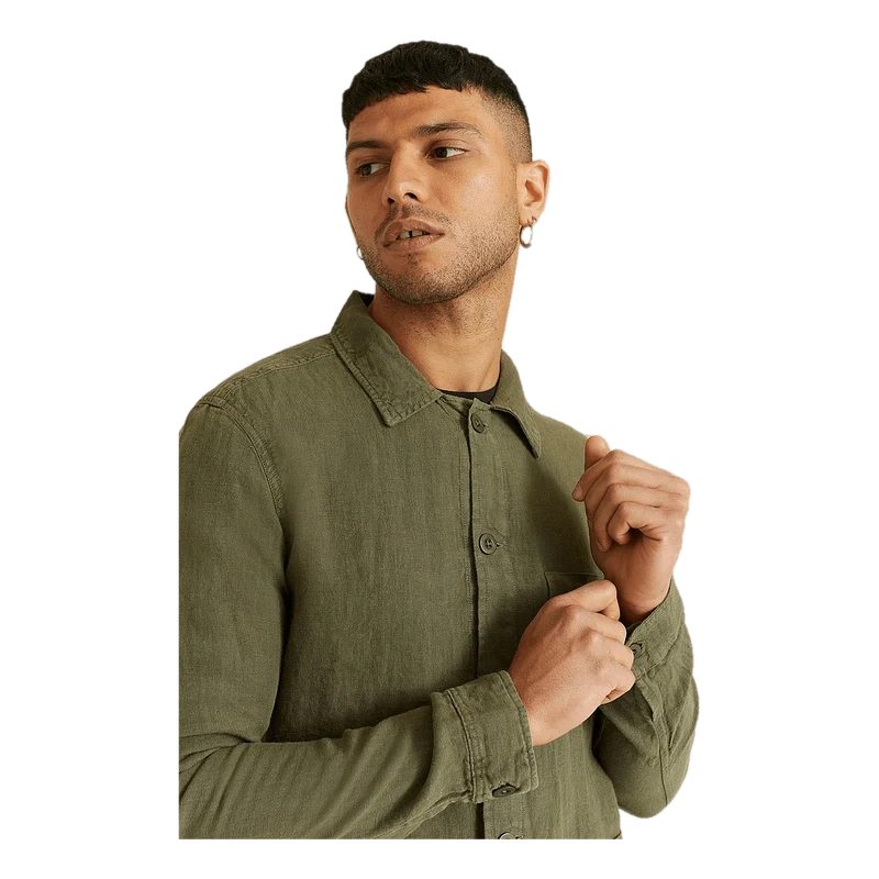 Studio Total Studio Total Linen Overshirt Army