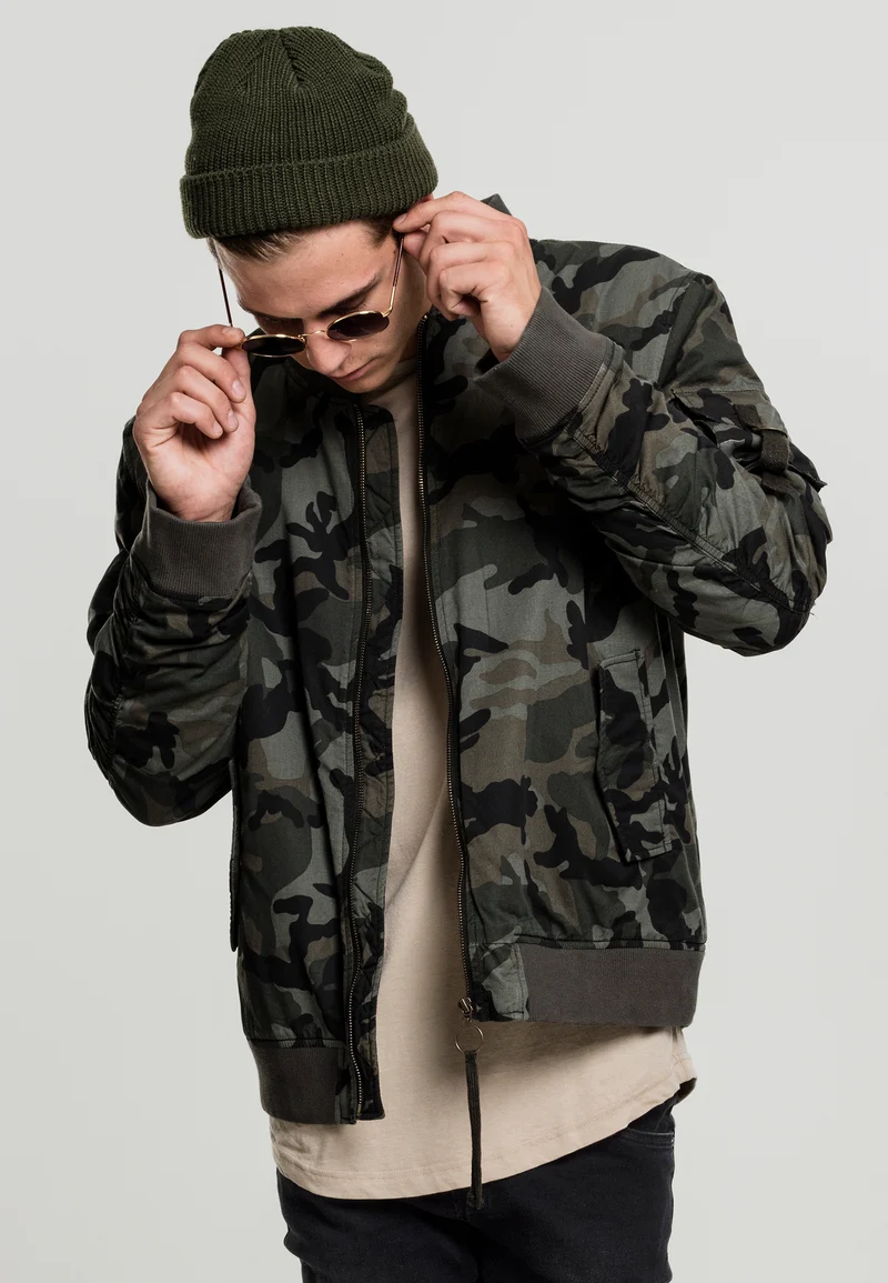 UC Vintage Camo Cotton Bomber Jacket