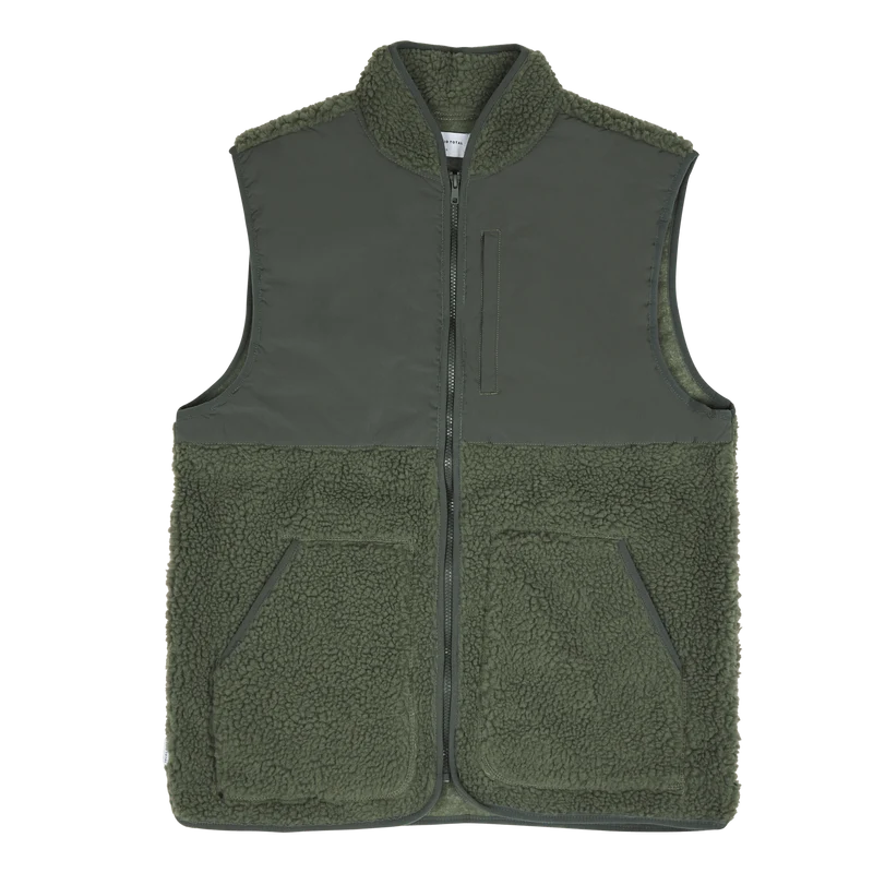 Studio Total Recycled Pile Vest Forest