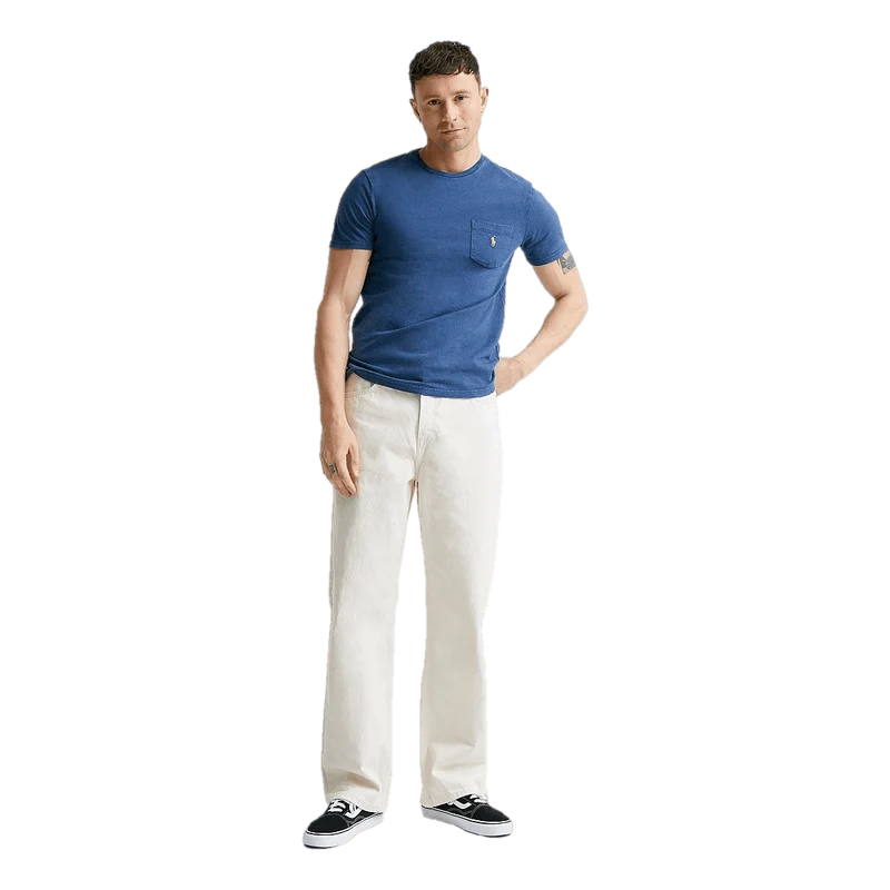 Polo Ralph Lauren Custom Slim Cotton-Linen Pocket T-Shirt